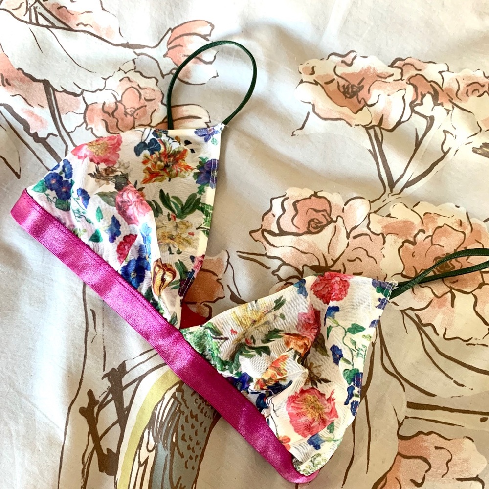 MISSGUIDED Floral Bralette NWOT